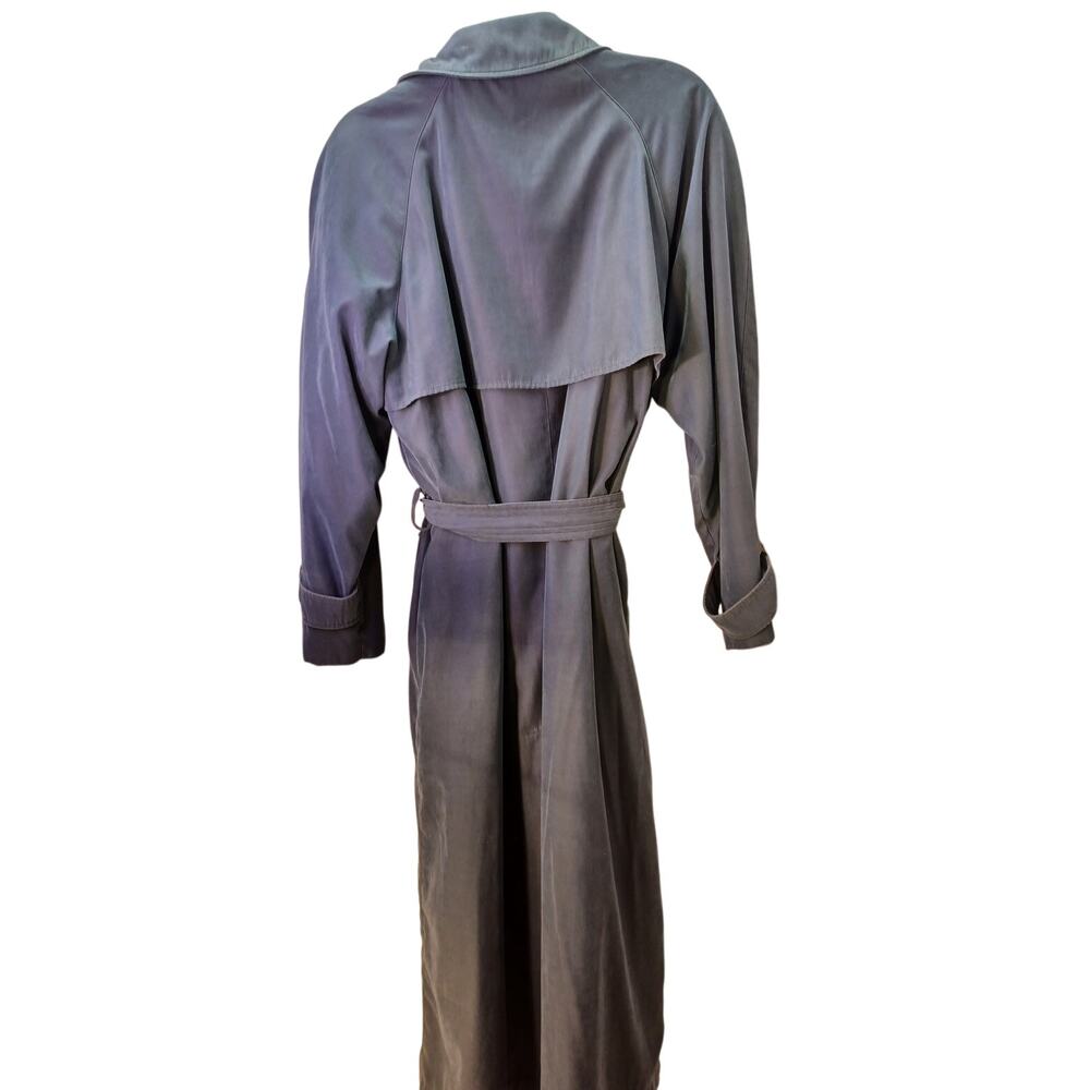 VTG Misty Harbor Trench Coat Size 10 Blue Teal Classic Rain Jacket 90s - Picture 2 of 6